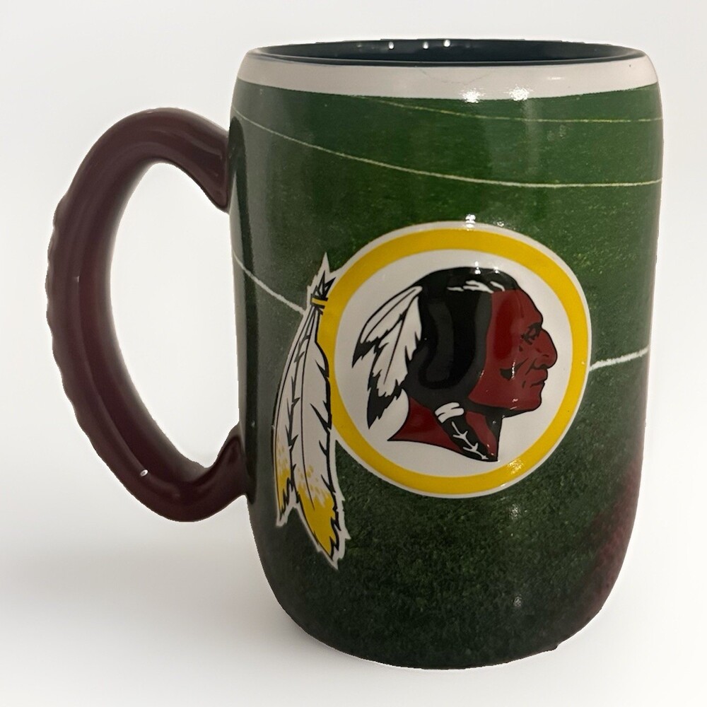 Washington Redskins Football Shaped Mug Embossed Indian Graphics Boelter Brands